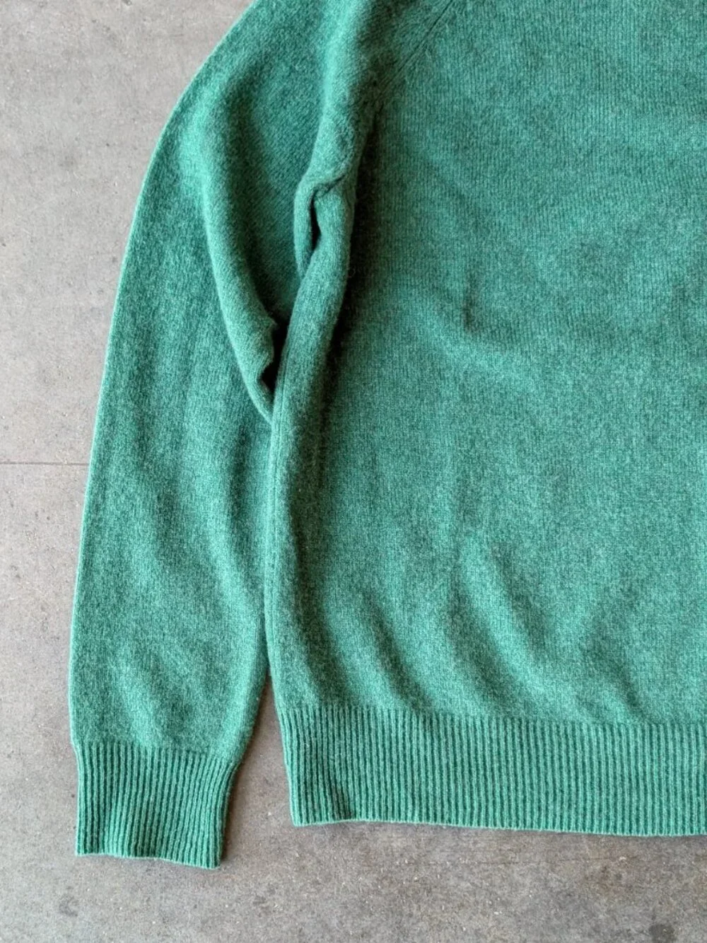 J. Crew Green Lambswool Crewneck Long Sleeve Pullover Sweater large